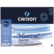 Блок бумаги для акварели Canson Montval, склеенный, 300 гр/м2, 12 листов