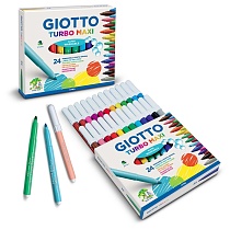 Набор фломастеров цветных Giotto Turbo Maxi, утолщенные, 5 мм, 24 цвета