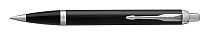 Ручка шариковая Parker IM Metal Black CT, толщина линии M, хром (S0856430)