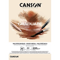 Альбом для смешанных техник Сanson Graduate Mix Media, склеенный, 220 гр/м2, 30 бежевых листов