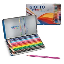 Набор карандашей цветных акварельных Giotto Stilnovo Acquarell, 24 цвета, металлическая коробка
