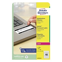 Этикетки безопасности не отклеиваются Avery Zweckform , 45.7 x 25.4 мм, 40 штук на листе, 20 листов
