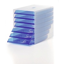 Бокс для документов Durable IdealBox, 7 лотков С4, 365 x 250 x 322 мм, прозрачный пластик