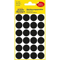 Этикетки точки круглые самоклеящиеся Avery Zweckform, d-18 мм, 24 штуки на листе, 4 листа