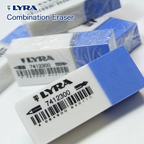 Ластик Lyra, для карандашей и чернил, двусторонний, 50 x 19 x 12 мм