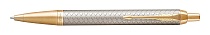 Ручка шариковая Parker IM Premium Warm Silver (grey) GT, толщина линии M, позолота (S0908660)