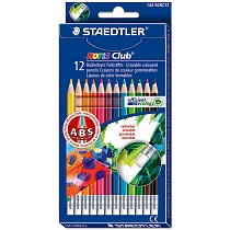 Набор карандашей цветных Staedtler Noris erasable, стираемые, с ластиком, 12 цветов