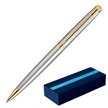 Ручка шариковая Waterman Hemisphere Essential Stainless Steel GT, толщина линии M, позолота 23К