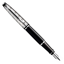 Ручка перьевая Waterman Expert Deluxe Black CT, толщина линии F,  палладий