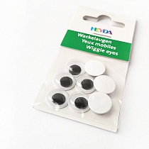Глаза для игрушек Brunnen Heyda, самоклеящиеся, 12 мм, 10 шт, блистер
