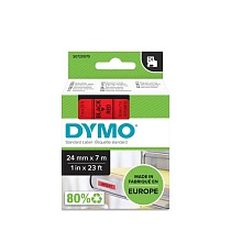 Картридж с виниловой лентой D1 для принтеров Dymo, пластик, черный шрифт, 24 мм х 7 м