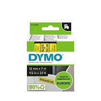 Картридж с виниловой лентой D1 для принтеров Dymo, пластик, черный шрифт, 12 мм х 7 м