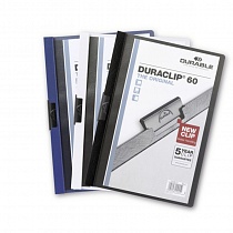 Папка с клипом Durable Duraclip, до 60 листов, А4, ПВХ, 5 штук