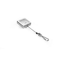 Рулетка для пропуска с карабином Durable Chrome Quadro, шнур 80 см