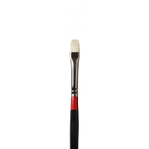 Кисть щетина укороченная плоская Daler Rowney Georgian, длинная ручка