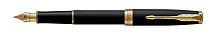 Ручка перьевая Parker Sonnet Matte Black GT, толщина линии F, палладий (S0817930)