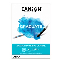 Альбом для акварели Canson Graduate, среднее зерно, склеенный, 250 гр/м2, А5, 20 листов