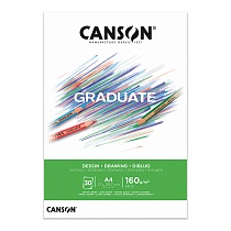 Альбом для масла и акрила Canson Graduate, мелкое зерно, склеенный, 160 гр/м2, 30 листов