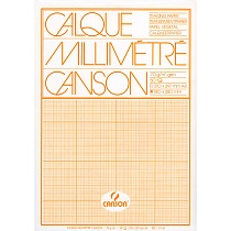 Калька миллиметровая Canson, 70 гр/м2, А4, 50 листов, оранжевый