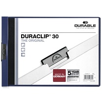 Папка с клипом Durable Duraclip Original, горизонтальная, до 30 листов, А4, ПВХ