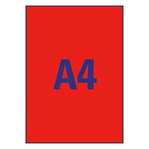 Этикетки неоновые Avery Zweckform, красные, А4, 1 штука на листе, 25 листов