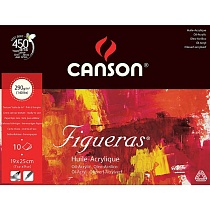 Блок бумаги для масла Canson Figueras, зерно холста, склеенный, 290 гр/м2, 10 листов
