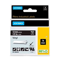 Картридж с виниловой лентой для принтеров Dymo Rhino, белый шрифт, 5.5 м х 12 мм