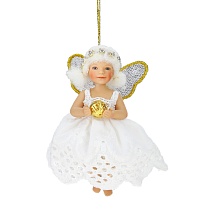 Кукла коллекционная авторская Birgitte Frigast Ангел с золотым шариком