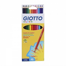 Набор карандашей цветных Giotto Elios, 6.8 мм, 12 цветов, картонная коробка