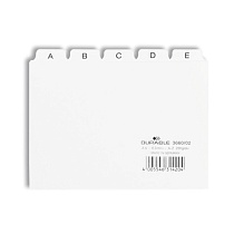 Карточки для картотеки Durable, A5, с табуляторами и ярлыками A-Z, 25 штук