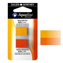 Набор красок акварельных Daler Rowney Aquafine Half Pan Blister Sets, в кюветах, 2 штуки