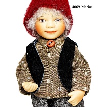 Кукла фарфоровая Birgitte Frigast Marius, 10 см
