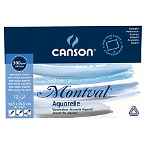 Блок бумаги для акварели Canson Montval, склеенный, 300 гр/м2, 12 листов