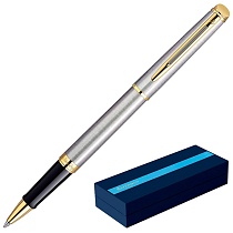 Ручка-роллер Waterman Hemisphere Essential Stainless Steel GT, толщина линии F, позолота 23К