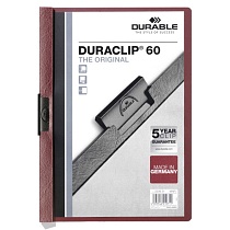 Папка с клипом Durable Duraclip, до 60 листов, А4, ПВХ