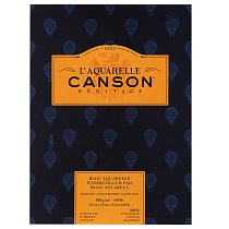 Альбом для акварели Canson Heritage, склеенный, 100% хлопок, 300 гр/м2, 23 x 31 см, 12 листов