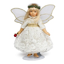 Кукла коллекционная авторская Birgitte Frigast Ангел, c волшебной палочкой, вишня