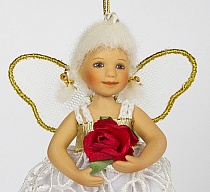 Кукла коллекционная авторская Birgitte Frigast Ангел с розой
