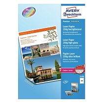 Фотобумага для цветных лазерных принтеров Avery Zweckform Premium, 250 гр/м2, А4, 100 листов