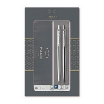 Набор подарочный шариковая ручка и карандаш Parker Jotter Core Stainless Steel, M