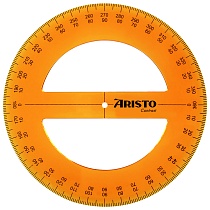 Транспортир круглый Aristo 360°, пластик, 12 см