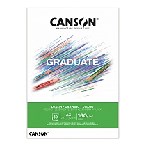 Альбом для масла и акрила Canson Graduate, мелкое зерно, склеенный, 160 гр/м2, 30 листов
