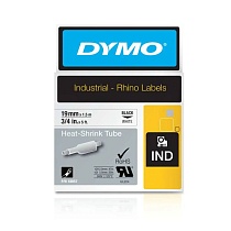 Картридж с термоусадочной трубкой для принтеров Dymo Rhino, черный шрифт, 1.5 м x 19 мм