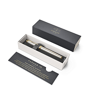 Ручка перьевая Parker IM Premium Warm Silver (grey) GTF, толщина линии F, позолота (S0908640)