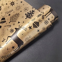 Бумага упаковочная для подарков рулон Stewo Cedric, 0.7 x 1.5 м