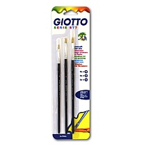 Набор кистей Giotto, для масляных красок, натуральная щетина, плоская, № 0, 2, 4, блистер