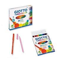 Набор фломастеров цветных Giotto Turbo Color, 2.8 мм, 12 цветов