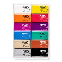 Набор глины полимерной для лепки Fimo Professional Базовые цвета, запекаемая, 12 цветов