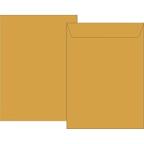 Конверт Brunnen, клейкая лента с защитной полосой, С4, 90 гр/м2, 22.9 x 32.4 см, коричневый