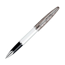 Ручка-роллер Waterman Carene Contemporary White ST, толщина линии F, серебро